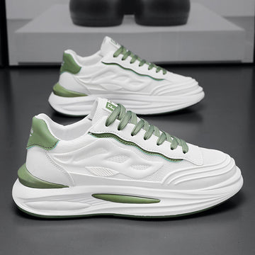 MS878 - Elegant Green White Casual Shoes
